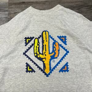 Vintage 90s Arizona Jean Company Cactus Grey‎ Mens XL Single Stitch Rare T-Shirt
